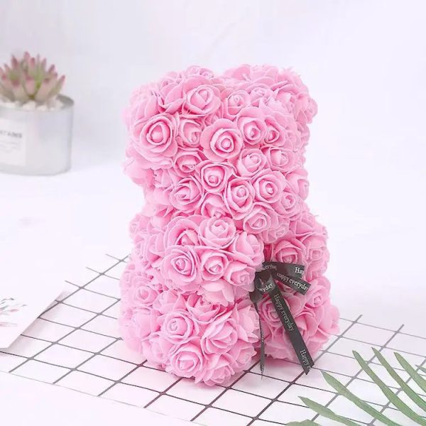 Artificial Rose Teddy Bear 25cm Romantic Floral Gift with Gift Box Artificial Rose Teddy Bear 25cm Romantic Floral Gift with Gift Box