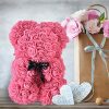 Artificial Rose Teddy Bear 25cm Romantic Floral Gift with Gift Box Artificial Rose Teddy Bear 25cm Romantic Floral Gift with Gift Box