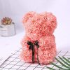 Artificial Rose Teddy Bear 25cm Romantic Floral Gift with Gift Box Artificial Rose Teddy Bear 25cm Romantic Floral Gift with Gift Box