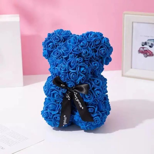 Artificial Rose Teddy Bear 25cm Romantic Floral Gift with Gift Box Artificial Rose Teddy Bear 25cm Romantic Floral Gift with Gift Box