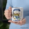 Artistic Alaska State Themes and Landmarks Personalized Mug With Custom Name Artistic Alaska State Themes and Landmarks Personalized Mug With Custom Name