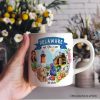Artistic Delaware State Themes and Landmarks Personalized Mug With Custom Name
