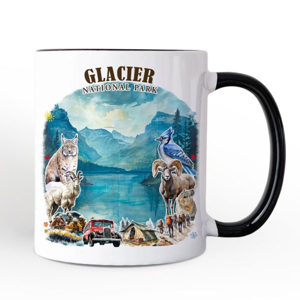 Artistic Glacier National Park Adventure Personalized Mug, Montana Travel Gift and Souvenir with Custom Name Artistic Glacier National Park Adventure Personalized Mug, Montana Travel Gift and Souvenir with Custom Name