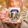 Artistic Iowa State Themes and Landmarks Personalized Mug With Custom Name Artistic Iowa State Themes and Landmarks Personalized Mug With Custom Name