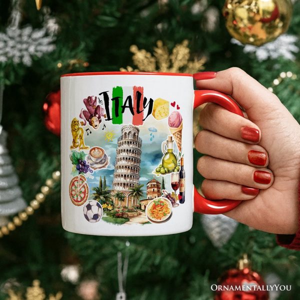 Artistic Italy Landmarks Personalized Mug, Italian Gift and Souvenir with Custom Name Artistic Italy Landmarks Personalized Mug, Italian Gift and Souvenir with Custom Name