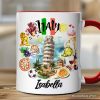 Artistic Italy Landmarks Personalized Mug, Italian Gift and Souvenir with Custom Name Artistic Italy Landmarks Personalized Mug, Italian Gift and Souvenir with Custom Name