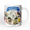 Artistic Missouri State Themes and Landmarks Personalized Mug With Custom Name Artistic Missouri State Themes and Landmarks Personalized Mug With Custom Name