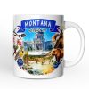 Artistic Montana State Themes and Landmarks Personalized Mug With Custom Name Artistic Montana State Themes and Landmarks Personalized Mug With Custom Name