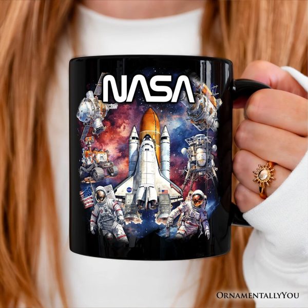 Artistic NASA Handcrafted Christmas Personalized Mug, Astronaut in Outer Space with the Planets Gift with Custom Name Artistic NASA Handcrafted Christmas Personalized Mug, Astronaut in Outer Space with the Planets Gift with Custom Name