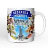 Artistic Nebraska State Themes and Landmarks Personalized Mug With Custom Name Artistic Nebraska State Themes and Landmarks Personalized Mug With Custom Name
