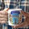 Artistic Nebraska State Themes and Landmarks Personalized Mug With Custom Name Artistic Nebraska State Themes and Landmarks Personalized Mug With Custom Name