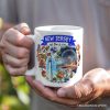 Artistic New Jersey State Themes and Landmarks Personalized Mug With Custom Name Artistic New Jersey State Themes and Landmarks Personalized Mug With Custom Name