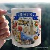 Artistic Ohio State Themes and Landmarks Personalized Mug With Custom Name
