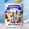 Artistic Rhode Island State Themes and Landmarks Personalized Mug With Custom Name Artistic Rhode Island State Themes and Landmarks Personalized Mug With Custom Name