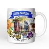 Artistic South Carolina State Themes and Landmarks Personalized Mug With Custom Name Artistic South Carolina State Themes and Landmarks Personalized Mug With Custom Name