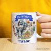 Artistic South Dakota State Themes and Landmarks Personalized Mug With Custom Name Artistic South Dakota State Themes and Landmarks Personalized Mug With Custom Name