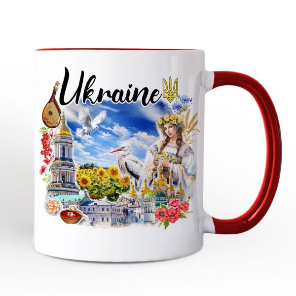 Artistic Ukraine Vintage Personalized Mug, Traditional Gift and Souvenir with Custom Name Artistic Ukraine Vintage Personalized Mug, Traditional Gift and Souvenir with Custom Name