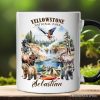 Artistically Vibrant Yellowstone National Park Personalized Mug, Wildlife and Nature Gift and Souvenir with Custom Name Artistically Vibrant Yellowstone National Park Personalized Mug, Wildlife and Nature Gift and Souvenir with Custom Name