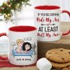At Least Pull My Hair-Gift For Couple-Personalized Coffee Mug-Funny Couple Mug At Least Pull My Hair-Gift For Couple-Personalized Coffee Mug-Funny Couple Mug