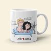 At Least Pull My Hair-Gift For Couple-Personalized Coffee Mug-Funny Couple Mug At Least Pull My Hair-Gift For Couple-Personalized Coffee Mug-Funny Couple Mug
