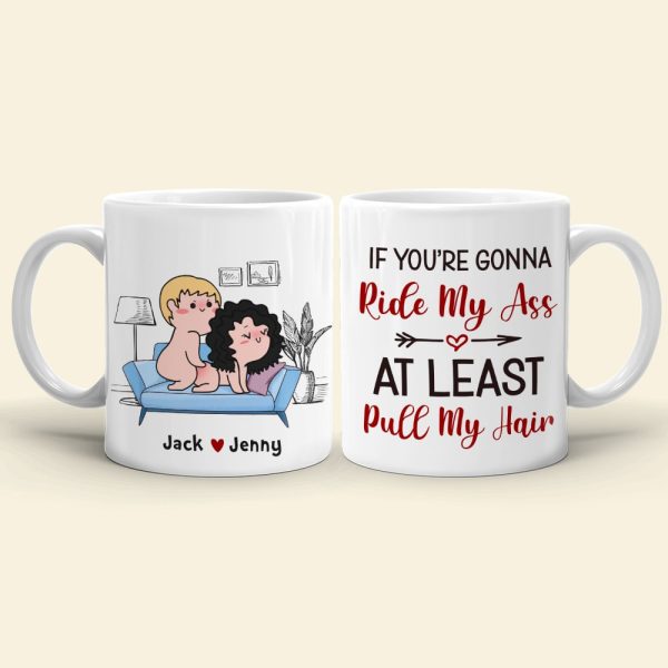 At Least Pull My Hair-Gift For Couple-Personalized Coffee Mug-Funny Couple Mug At Least Pull My Hair-Gift For Couple-Personalized Coffee Mug-Funny Couple Mug