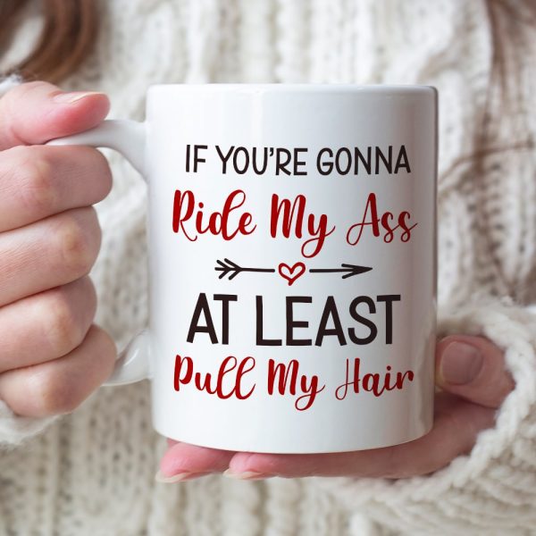 At Least Pull My Hair-Gift For Couple-Personalized Coffee Mug-Funny Couple Mug At Least Pull My Hair-Gift For Couple-Personalized Coffee Mug-Funny Couple Mug