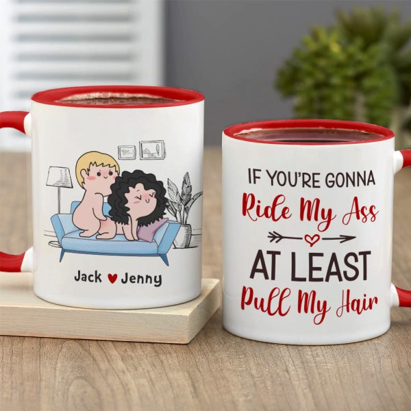 At Least Pull My Hair-Gift For Couple-Personalized Coffee Mug-Funny Couple Mug At Least Pull My Hair-Gift For Couple-Personalized Coffee Mug-Funny Couple Mug