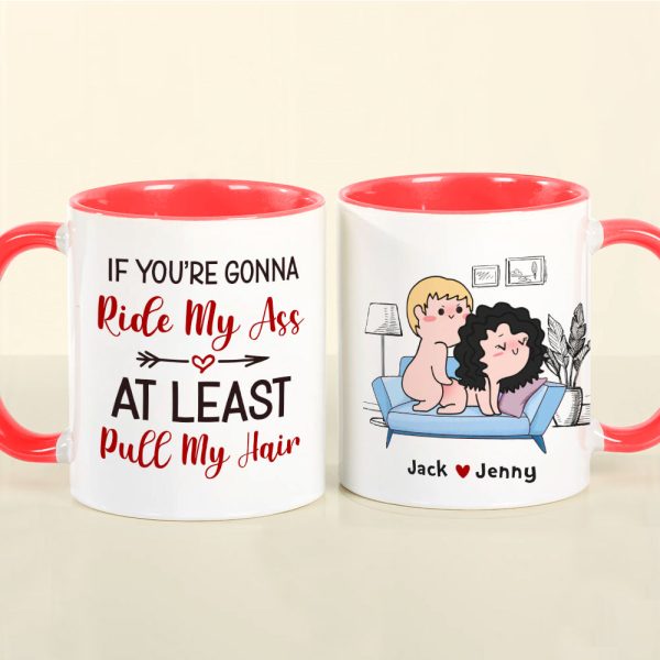 At Least Pull My Hair-Gift For Couple-Personalized Coffee Mug-Funny Couple Mug At Least Pull My Hair-Gift For Couple-Personalized Coffee Mug-Funny Couple Mug