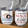 At Least Pull My Hair-Gift For Couple-Personalized Coffee Mug-Funny Couple Mug At Least Pull My Hair-Gift For Couple-Personalized Coffee Mug-Funny Couple Mug