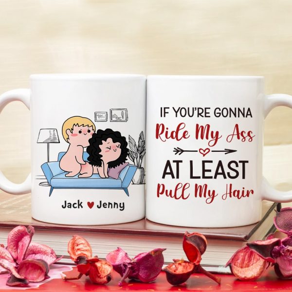 At Least Pull My Hair-Gift For Couple-Personalized Coffee Mug-Funny Couple Mug At Least Pull My Hair-Gift For Couple-Personalized Coffee Mug-Funny Couple Mug