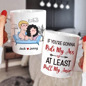 At Least Pull My Hair-Gift For Couple-Personalized Coffee Mug-Funny Couple Mug