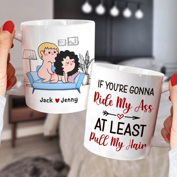 At Least Pull My Hair-Gift For Couple-Personalized Coffee Mug-Funny Couple Mug At Least Pull My Hair-Gift For Couple-Personalized Coffee Mug-Funny Couple Mug