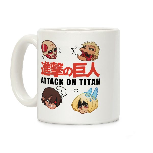 Attack On Titan Heads Coffee Mug Attack On Titan Heads Coffee Mug