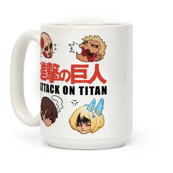 Attack On Titan Heads Coffee Mug Attack On Titan Heads Coffee Mug