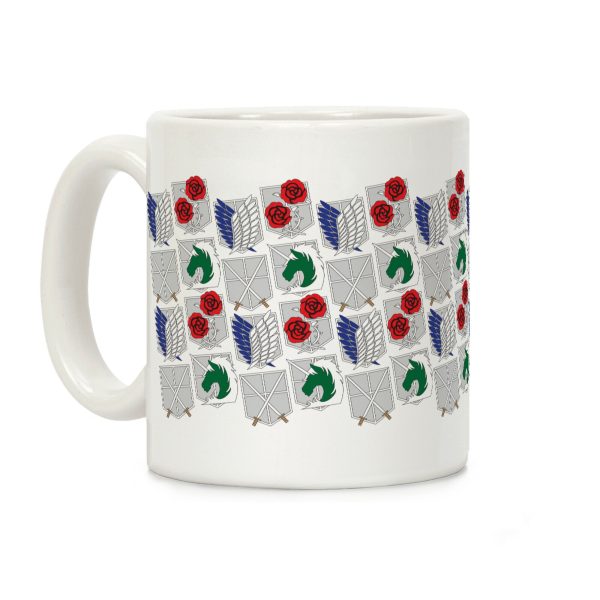 Attack On Titan Insignias Coffee Mug Attack On Titan Insignias Coffee Mug