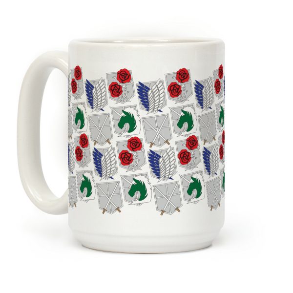 Attack On Titan Insignias Coffee Mug Attack On Titan Insignias Coffee Mug
