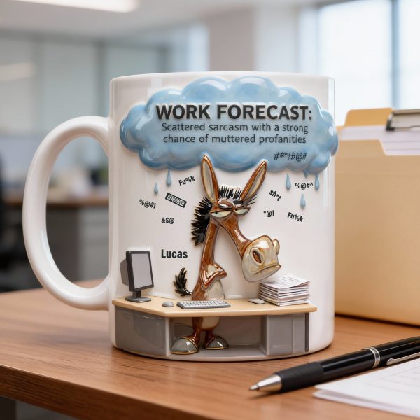 Attitude Donkey Office Worker Work Forecast, Personalized Gifts For Coworker 05qhtn230126 Attitude Donkey Office Worker Work Forecast, Personalized Gifts For Coworker 05qhtn230126