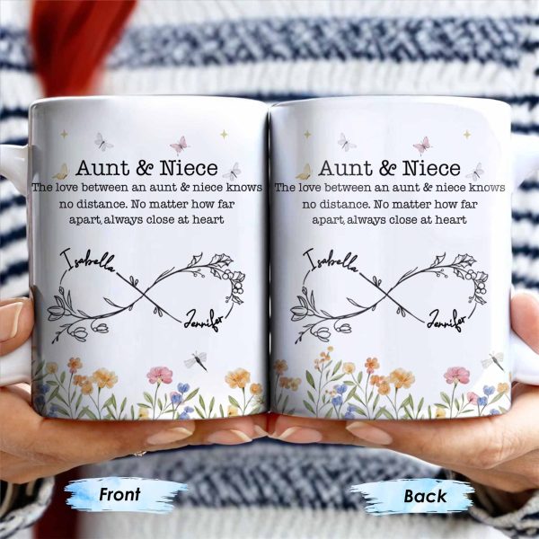 Aunt And Niece Always Close At Heart Coffee Mug - Personalized Custom Coffee Mug - FAM744_MG Aunt And Niece Always Close At Heart Coffee Mug - Personalized Custom Coffee Mug - FAM744_MG