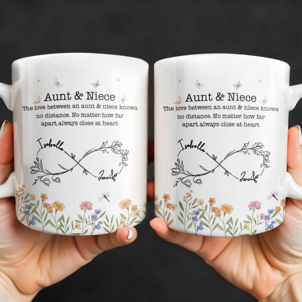 Aunt And Niece Always Close At Heart Coffee Mug - Personalized Custom Coffee Mug - FAM744_MG Aunt And Niece Always Close At Heart Coffee Mug - Personalized Custom Coffee Mug - FAM744_MG