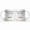 Aunt & Niece Always Connected by Heart With Flowers - Personalized Custom Coffee Mug - AUNT004_MG