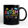 Autism Awareness Brushstroke Personalized Mug, Colorful Autism Support Gift for Autism Month with Custom Name Autism Awareness Brushstroke Personalized Mug, Colorful Autism Support Gift for Autism Month with Custom Name