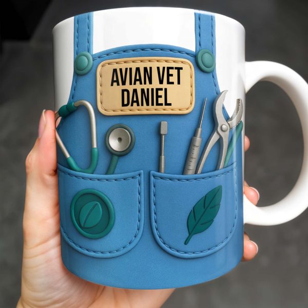 Avian Vet Customizable Mug With Medical Instruments - Personalized Custom Coffee Mug - DOC049_MG Avian Vet Customizable Mug With Medical Instruments - Personalized Custom Coffee Mug - DOC049_MG