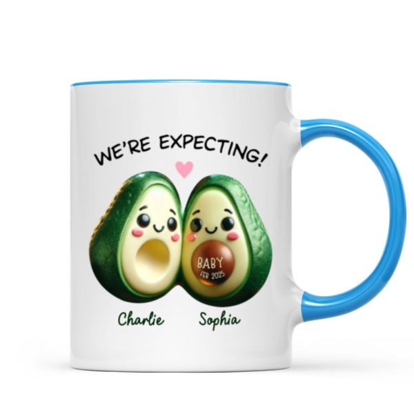 Avocado Couple Expecting Parents Pregnancy Announcement Keepsake Personalized Mug Avocado Couple Expecting Parents Pregnancy Announcement Keepsake Personalized Mug