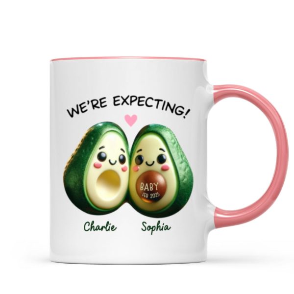 Avocado Couple Expecting Parents Pregnancy Announcement Keepsake Personalized Mug Avocado Couple Expecting Parents Pregnancy Announcement Keepsake Personalized Mug