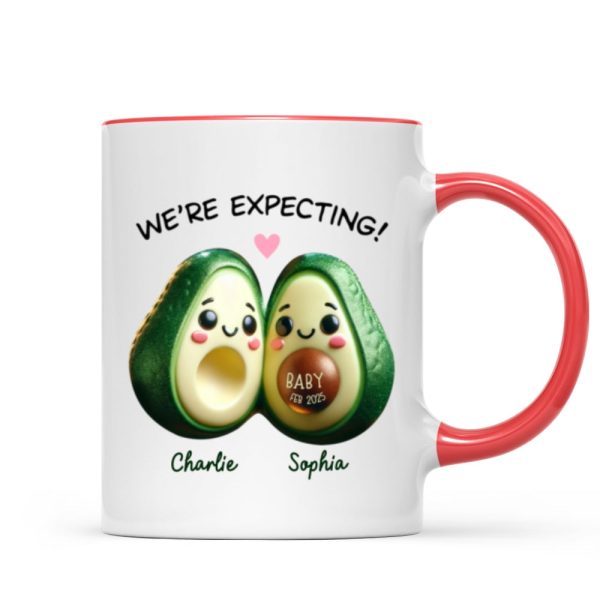 Avocado Couple Expecting Parents Pregnancy Announcement Keepsake Personalized Mug Avocado Couple Expecting Parents Pregnancy Announcement Keepsake Personalized Mug