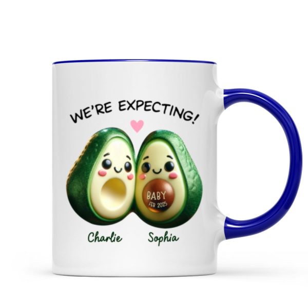 Avocado Couple Expecting Parents Pregnancy Announcement Keepsake Personalized Mug Avocado Couple Expecting Parents Pregnancy Announcement Keepsake Personalized Mug