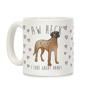 Aw Heck I Love Great Danes Coffee Mug