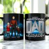 Awesome Dad And Children 02QHDT100523HH Personalized Family Black Mug