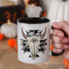 Aztec Tribal Bull Skull Personalized Mug, Western Boho Gift with Custom Name
