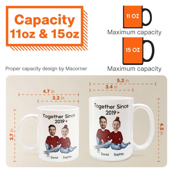 Babe Together Since - Personalized Mug Babe Together Since - Personalized Mug
